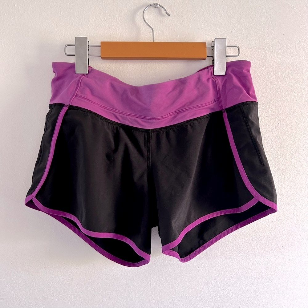 Lululemon run times shorts sz 6 black pink